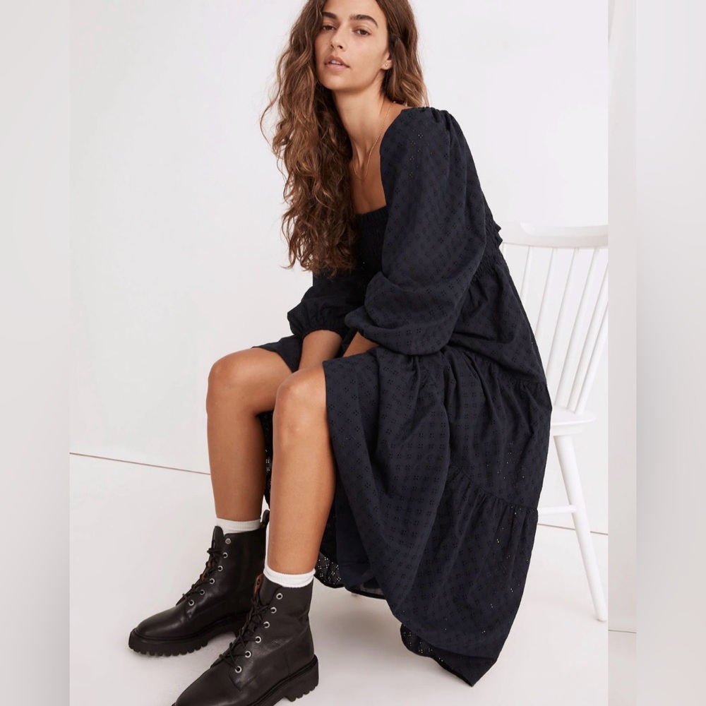 Madewell Petite Lucie Cutout-Back Midi Dress